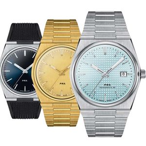 Luxo PRX relógio mens relógios designer para mulheres homens TISSOTITY gelo luz azul automático mecânico rosa movimentos de ouro relógio de pulso 35mm presentes 40mm s4yY #