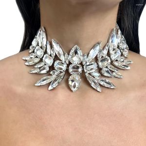 Halsband Stonefans Fashion Übertreiben Strass Klobiger Kragen Für Frauen Aussage Geometrische Kristall Halskette Prom Schmuck