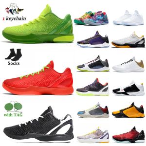 OG Black Mamba 6 Protro Grinch Basketball Shoes for Men Women Big Kids Top Quality Resports Sports Outdoor Sneakers