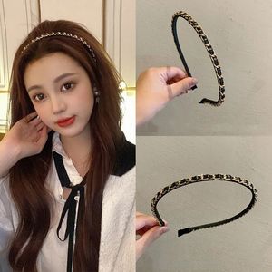 Masowy metalowy łańcuch kryształowy na nakrycia głowy dla kobiet opaski na głowę opaski do włosów vintage Hairband obręcz do hair akcesoria 240119