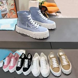 Scarpe casual da donna firmate con plateau Scarpe da ginnastica sportive sneaker stringate da donna in tessuto di pelle Sneakers da ginnastica da donna con fondo piatto Scarpe dal taglio alto taglia 35-40-41 Con scatola