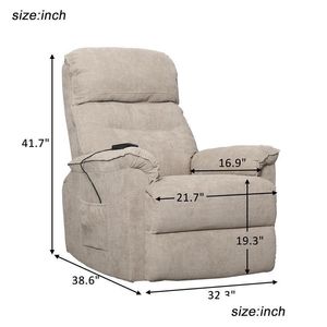 Vardagsrumsmöbler US Stock Power Lift Chair Soft Fabric Recliner Lounge Soffa med fjärrkontroll PP192501AAA Drop Delivery Home GA DHMD0