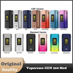 Vaporesso Gen 200 Box Mod Powered by Dual 18650 Batteri 0,96 tum TFT-skärmtyp-C laddning 100% autentisk