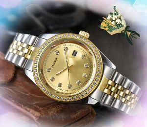 Słynne mężczyźni kobiety Dianmonds Ring Watches Luksusowy auto data kwarcowy