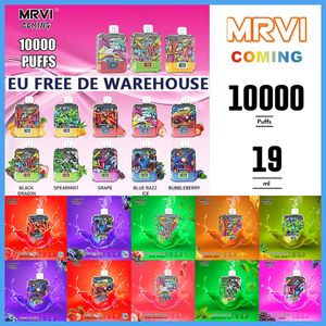 MRVI COMING 10000 10K Disposable Vape Pen E Cigarette Device With 650mAh Battery 19ml Pod Prefilled Catridge rechargeable DE WAREHOUSE EU Free