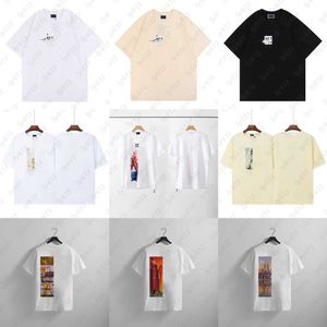 Mens Camisetas Verão Designer Camisetas Para Homens Kith Camiseta Padrão Clássico Impressão Decoração Moda Casual Manga Curta Redondo Pescoço Algodão Camiseta Homem Roupas