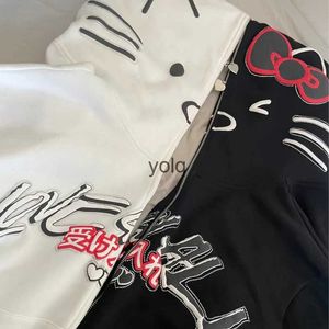 Felpa con cappuccio da uomo Y2K Zip Hoodie Womens harajuku kawaii abbigliamento simpatico felpa oversize nuova giapponese casual moda giacca gotica cootyolq