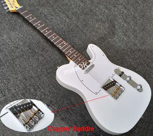 Ny ankomstanpassad butik Jimmy Page Signature White TL Electric Guitar, Rosewood Guitar, GRATIS frakt