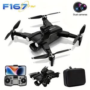 Brushless Power F167 RC Drone: Dual HD Electric Cameras, Wind Resistance Level 8, Altitude Hold, Smart Obstacle Avoidance, Follow Mode, Gesture Photography.