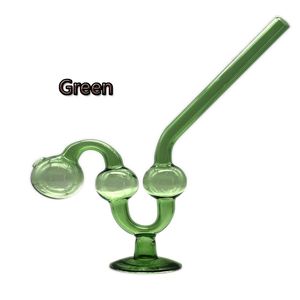 Smoking Pipes Colorf Serpentine Oil Burner Pipe Portable Glass Water Bowl Thick Pyrex Downstem Rig Round Of Small Pot Bubbler Tobacc