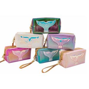 Cosmetic Bags Mermaid Laser Makeup Bag Pu Creative Storage Pouch Handle Waterproof Travel Wash Handbag Wallet Bolsa De Maquillaje Dr Dhrdr