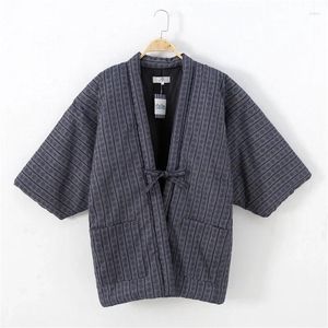 Ethnische Kleidung Hanten Jacke für Männer Traditionelle japanische Strickjacke Mantel Samurai Winter Kimono Yukata Asiatische Homewear Kleidung Haori Frauen