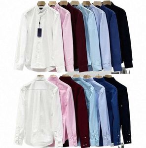 Designer casual skjortor rl ponny mens paul polos tshirts klänning stora hästbroderier affärskläder lång ärm slim lapel tees casual topp