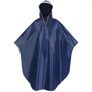 Raincoats Cycling Rain Poncho Reusable Motorcycle Scooter Waterproof Hoodie Raincoat Bike Cape Cover For Men ( Navy Blue )