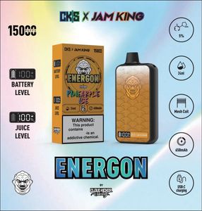 E Cigarrillo Jam King CKS ENERGON vapers 15000 puff bar 24ml Precargado USB-C Carga E Líquido Pantalla 2% 3% 5% 650mah vs savage vape 15k 16k vaper 12000 puff 18000