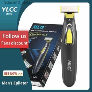 Barbeadores Elétricos Barbeador Elétrico para Homens Profissional Aparador de Barba Cordless Razor Body Trimer USB Recarregável Rosto Masculino Máquina de Barbear Q240119