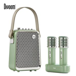 Alto-falantes Divoom SongBirdHQ Portátil Bluetooth Speaker 50W Som poderoso com microfone de karaokê Modo de mudança de voz