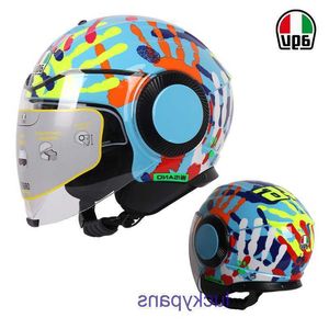 Casco AGV Moto ORBYT Mezza Estate Quarter Pedal Riding Caschi da corsa traspiranti a doppia lente per uomo e donna GJIX