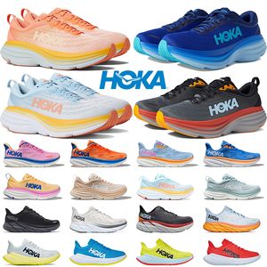 Hoka One One 신발 Clifton 9 Cyclamen for 남자 여자 트리플 검은 흰색 생생한 오렌지 임팔라 hokas bondi 8 Bellwether Blue Castlerock 야외 남성 운동화