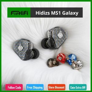 Hörlurar 2023 Nya Hidizs MS1 Galaxy HiFi hörlurar Högpresterande Dual Magnetic Circuit Dynamic Driver inear Monitors med mikrofon