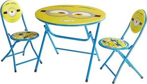 Minions 3 Piece Kids' Round Table and Chair Set