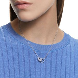 Swarovskis Necklace Designer Luxury Fashion Women Original Quality Necklaces Light Stone Ring Interlocking Double Color Transit Bead Swan Element Collar Chain