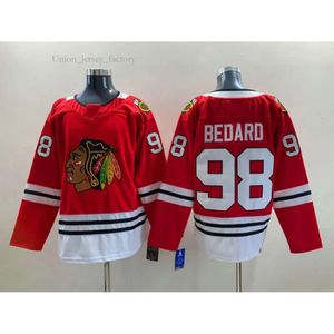 Günstige Großhandel Dropshipping Männer Kinder Blackhawks 98 Connor Bedard Hockey Jersey Chicago Rot Weiß 100% Ed Größe S-XXXL 9987