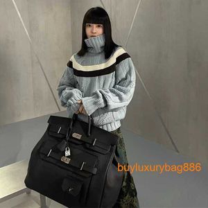 50Ledertaschen Luxus-Designer-Einkaufstasche Tidal Bag 2023 Neue extra große Platin-Tasche 50Leder-Gepäcktasche für Herren und Damen für Geschäftsreisen Großes Fassungsvermögen HB IO64