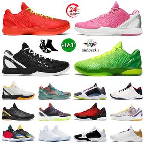 Mamba Protro 6 Basketbol Ayakkabıları LeBrons 20 X 6S Mambacita Bruce Grinch All Star Lazer Mavi Pembe Eybl Noel Koobes Erkek Kadın Spor Eğitmenleri Sneakers 40-46