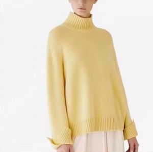 Womens Sweaters Winter loro High-necked Cashmere Top Loose Long-sleeved Sweaters piana