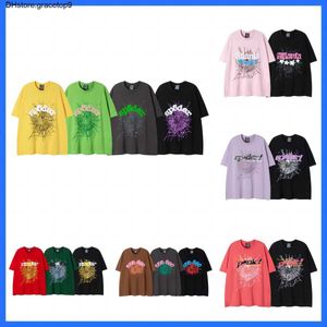 81nv Spider Web Herren T-Shirt Designer Sp5der Damen T-Shirts Mode 55555 Kurze Ärmel Marke mit Aufdruck Locker sitzend