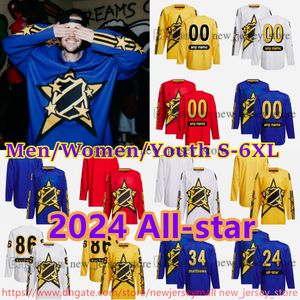 Personalizzato 2024 All-Star Hockey 97 Connor McDavid Jersey Stitch 39 Cam Talbot 97 Kirill Kaprizov Filip Forsberg Tomas Hertl Robert Thomas Quinn Hughes Jack Eichel Maglie