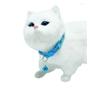 Dog Collars Cartoon Printing Cat With Bells Convenient Breakaway Pet Necklace Cats Accessories Product Sold