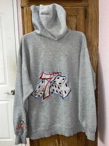 Мужские толстовки Y2K Уличная одежда JNCO Толстовка с капюшоном Мужская Harajuku Хип-хоп Ретро вышивка Dice 7 Негабаритный готический пуловер
