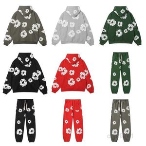 Mens Designer Homem Calças Livres Pessoas Movimento Roupas Suor Terno Sweatpants Sweatsuits Verde Vermelho Preto Com Capuz Floral X90X