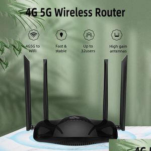 Routery 4G LTE WiFi Router 300ms 3LAN VPN CPE WIĘŻKI Modem bezprzewodowy 5G MIFI SIM z 4 przenośną anteną dla 32 użytkowników 230808 Drop Dhzlt