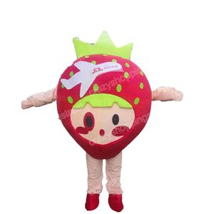 Strawberry Mascot Costume Cartoon Character Outfits Halloween Christmas Fancy Party Dress Adult Size Birthday Outdoor Outfit Suit