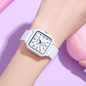 Women's simple high appearance level exquisite candy-colored glow-in-the-dark silicone watch with waterproof quartz