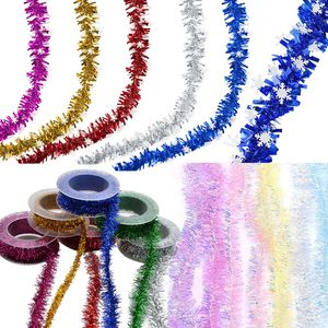 Multicolor Wire Garland Colorful Tinsel Hanging Rattan Christmas Tree Ornament Xmas Wedding Birthday Baby Shower Party Supplies 240119