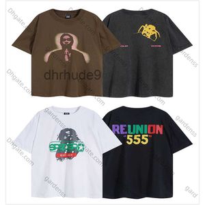 Mens T Shirt Spider Graphic Tee Tshirt Clothing Clothes Hipster Vintage Shirts Washed Fabric Street Graffiti Cracking Geometric Mönster Hög Vikt N6GS