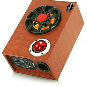 Speakers Wooden Square Car Heavy Subwoofer Audio Truck 12V24V220V Computer Plugin Card Bluetooth Speaker