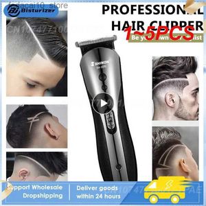 Barbeadores Elétricos 1 ~ 5 PCS Todos 3 em 1 Máquina de Cortar Cabelo Recarregável para Homens À Prova D 'Água Sem Fio Barbeador Elétrico Barba Nariz Orelha Barbeador Cabelo Trimme Q240119