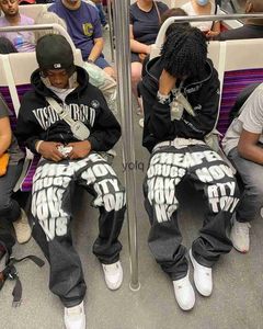 Männer Hosen Streetwear Jeans Männer Y2K Hip Hop Übergroße Denim 2023 Neue Harajuku Mode Casual Punk Rock Tasche Lose breite Bein Hosenyolq