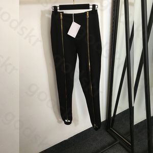 Leggings fitness elasticizzati con cerniera Pantaloni da palestra firmati da donna Pantaloni da yoga alla moda Pantaloni in vita elastica