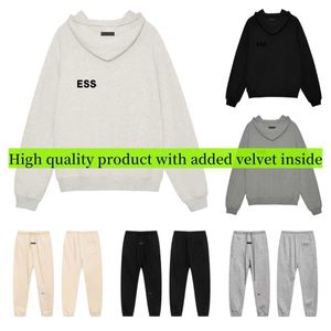 Essentialsweatshirts för män och kvinnor essentialsHoodie Thin Velvet hoodie casual mode trend designer sportkläder hoodie set casual överdimensionerad bomulls huva hh