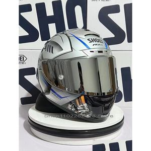 Мотоциклетные шлемы Shoei X14 Шлем X-Fourteen YZF-R1M Special Edition Sier FL Face Racing Casco de Motocicleta Drop Delivery Deliver Dhset Dhset