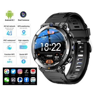 Relógios inteligentes EranTech 4G 5G LTE Net 16G GPS NFC Wifi Smartwatch Baixar APP Câmera Dupla Chamadas de Vídeo Homens Google Play Cartão SIM Relógio Inteligente H10