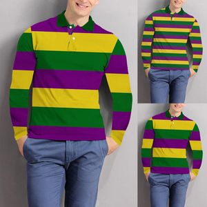 Men's T Shirts Mardi Henley Long Sleeve Shirt Buttoned Lapel Colorblocking Set For Men Fishnet Pack
