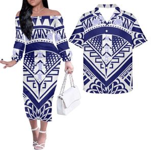 Sukienki swobodne Hycool Woman Ubranie Samoan plemienny hawajski żółw wzór pary koszulka dla kobiet ubrania panie 7622138