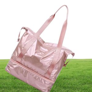 Bagagem de viagem Duffle Bag Nylon Ginásio Saco Seco Molhado Separação Yoga Multifuncional Bolsas Grande Capacidade Ombro Overnight Bag CX200248A